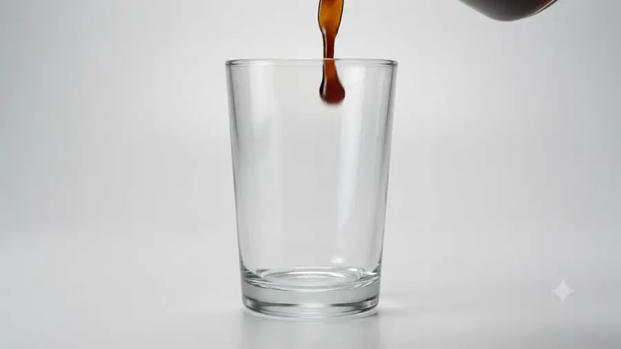 Glass on the counter