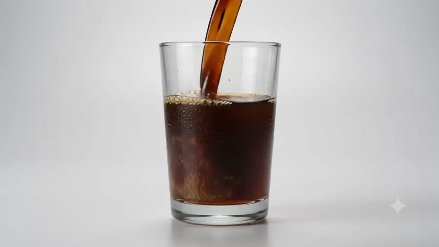 Frothy coffee close-up